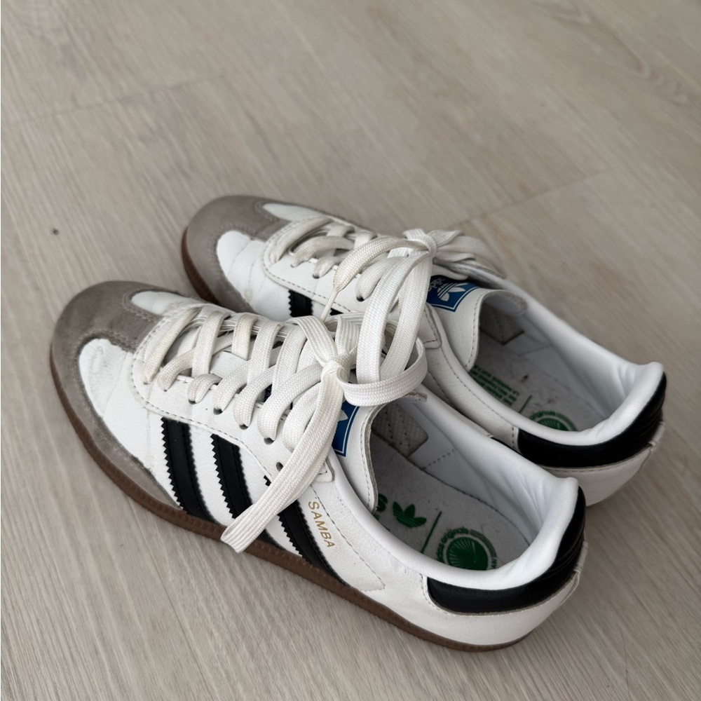 Adidas Samba White and Black Shoes